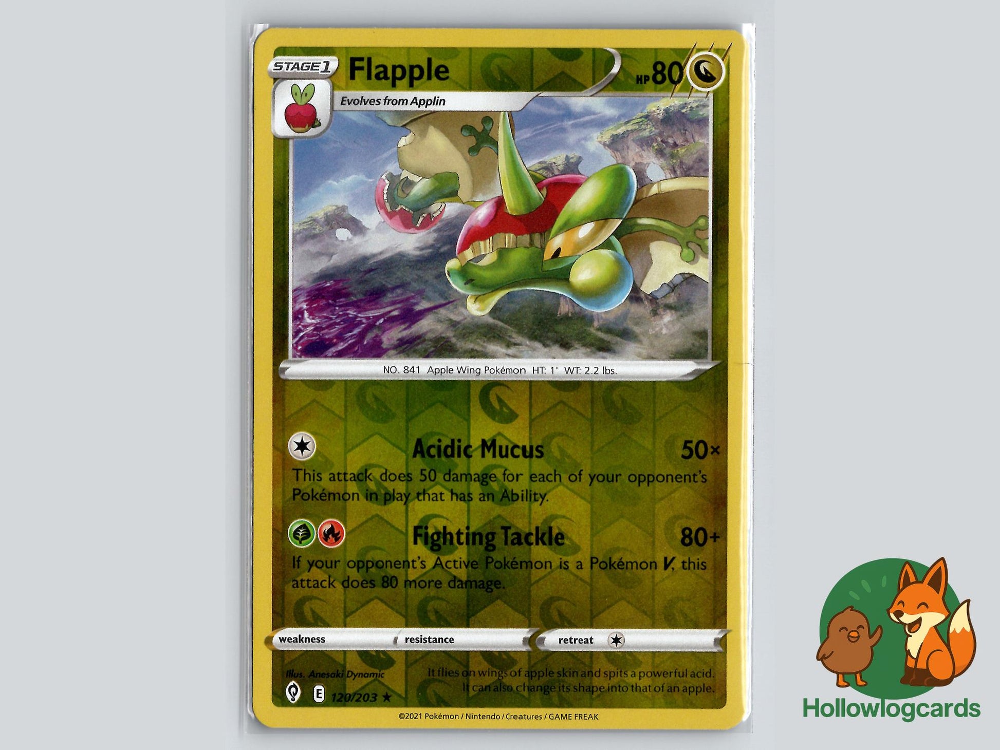 Flapple (120/203) - Evolving Skies Pokémon Card