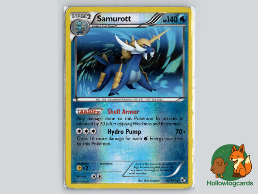 Samurott (32/114) - Black & White Pokémon Card