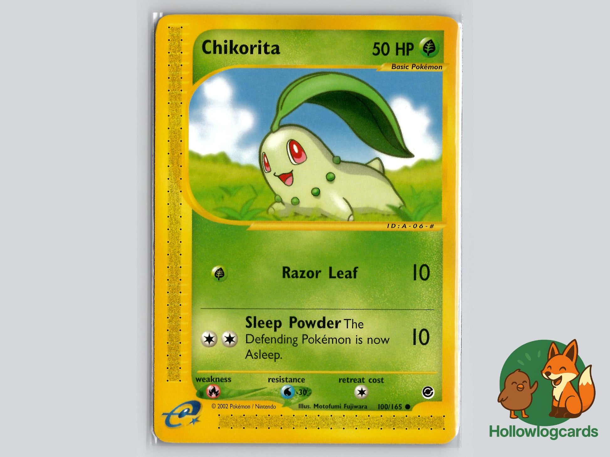 Chikorita (100/165) - Expedition Base Set Pokémon Card