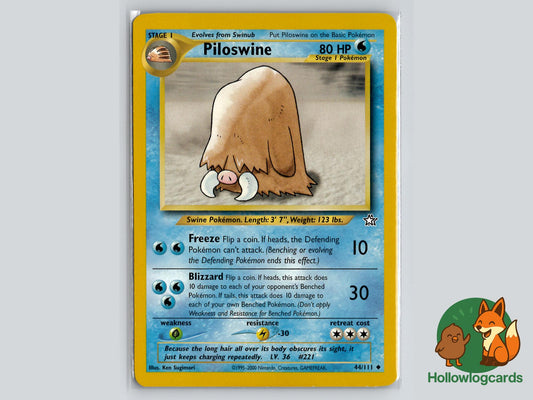 Piloswine (44/111) - Neo Genesis Pokémon Card