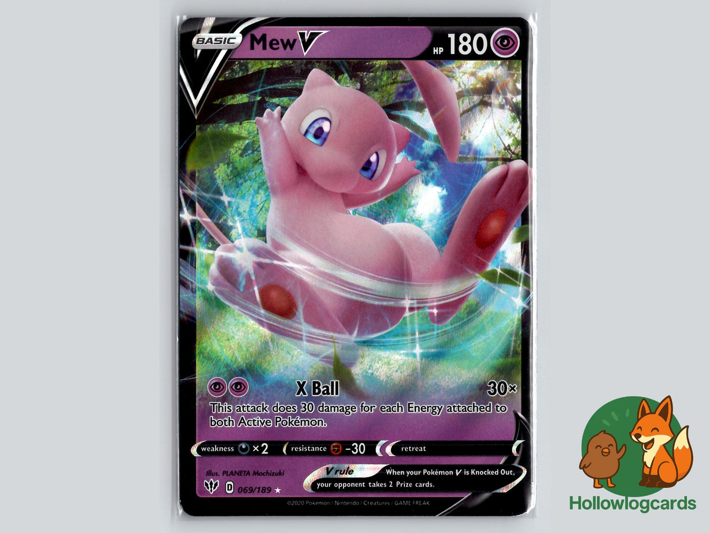Mew V ( 069/189 ) Holo - Darkness Ablaze - Near Mint
