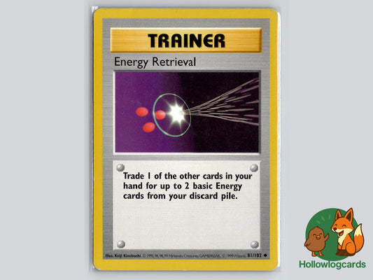 Energy Retrieval (81/102) - Base Pokémon Card