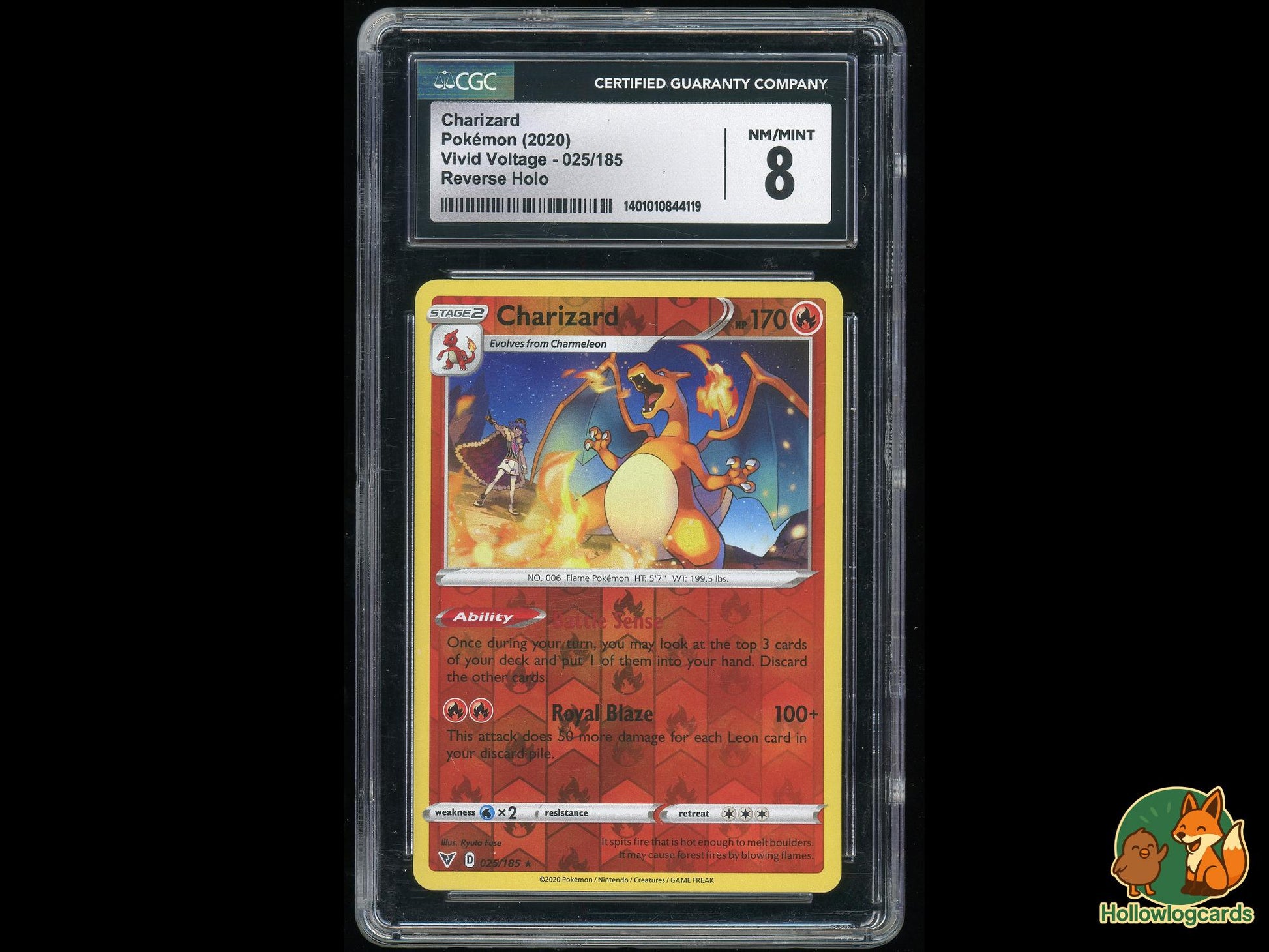 Graded Charizard (025/185) - Vivid Voltage Pokémon Card
