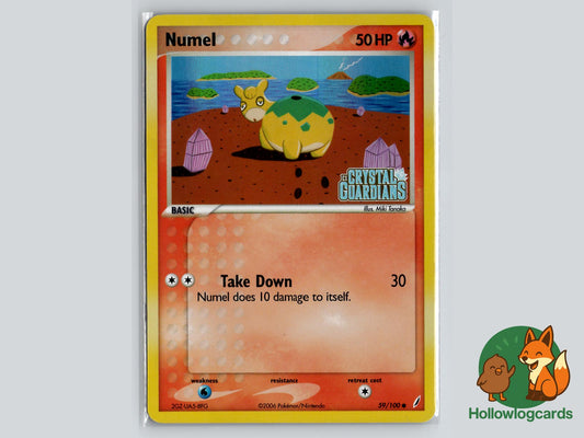 Numel (59/100) - Crystal Guardians Pokémon Card