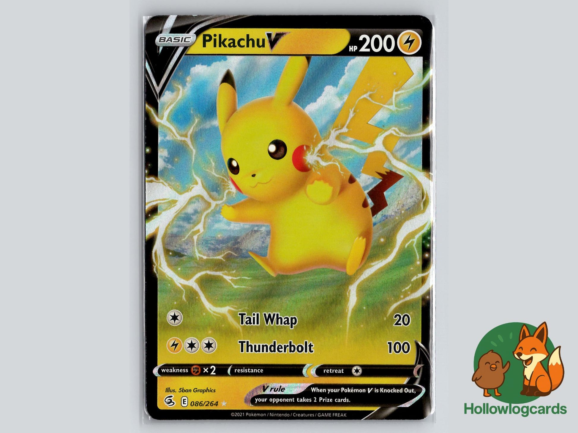 Pikachu V (086/264) - Fusion Strike Pokémon Card
