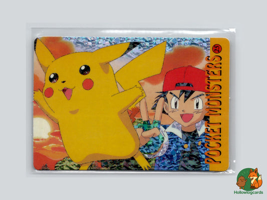 Pikachu and Ash - Vintage Japanese Vending  Bootleg - Sticker