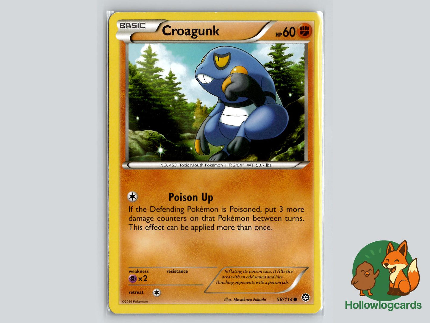 Croagunk (58/114) - Steam Siege Pokémon Card