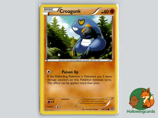 Croagunk (58/114) - Steam Siege Pokémon Card