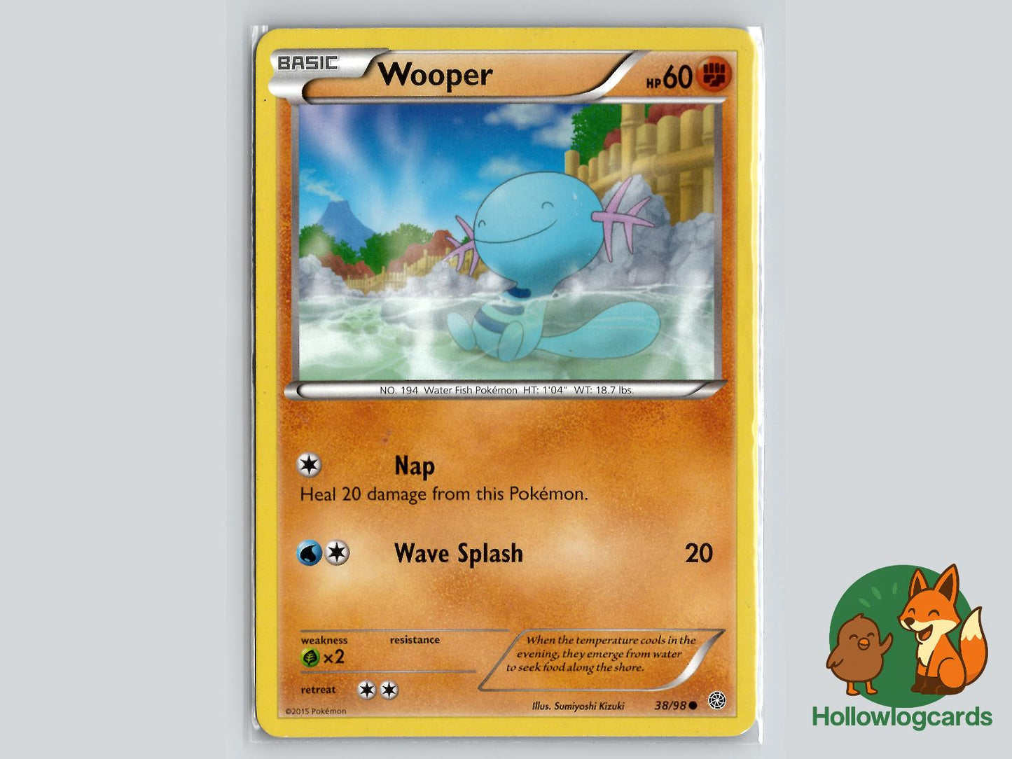 Wooper (38/98) - Ancient Origins Pokémon Card