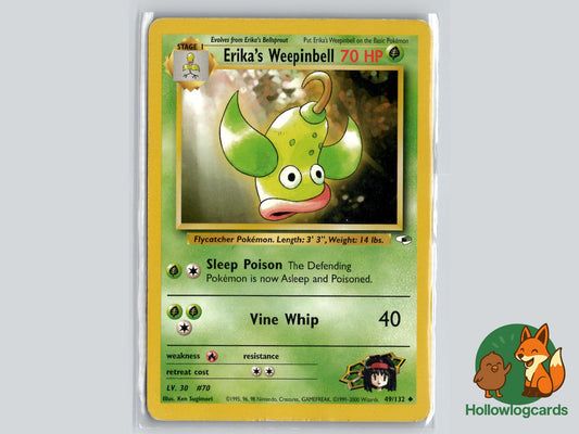 Erika's Weepinbell (49/132) - Gym Heroes Pokémon Card