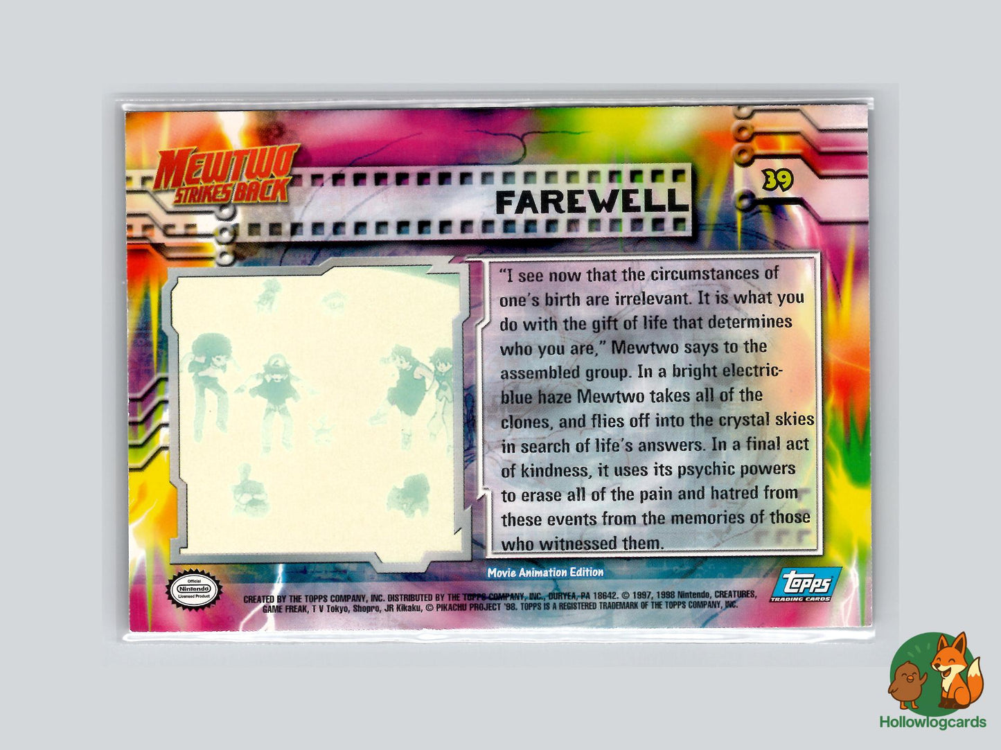 Farewell [Gyarados Pikachu Charizard] (#39) Rainbow Foil - Topps Mewtwo Strikes Back