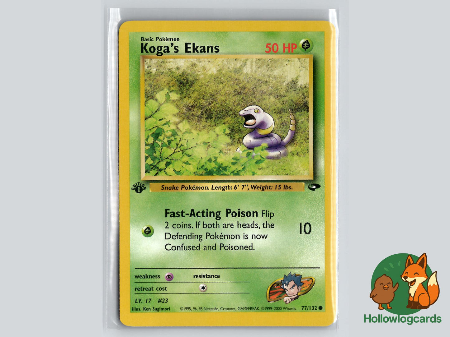 1st Edition Koga's Ekans (77/132) - Gym Challenge Pokémon Card