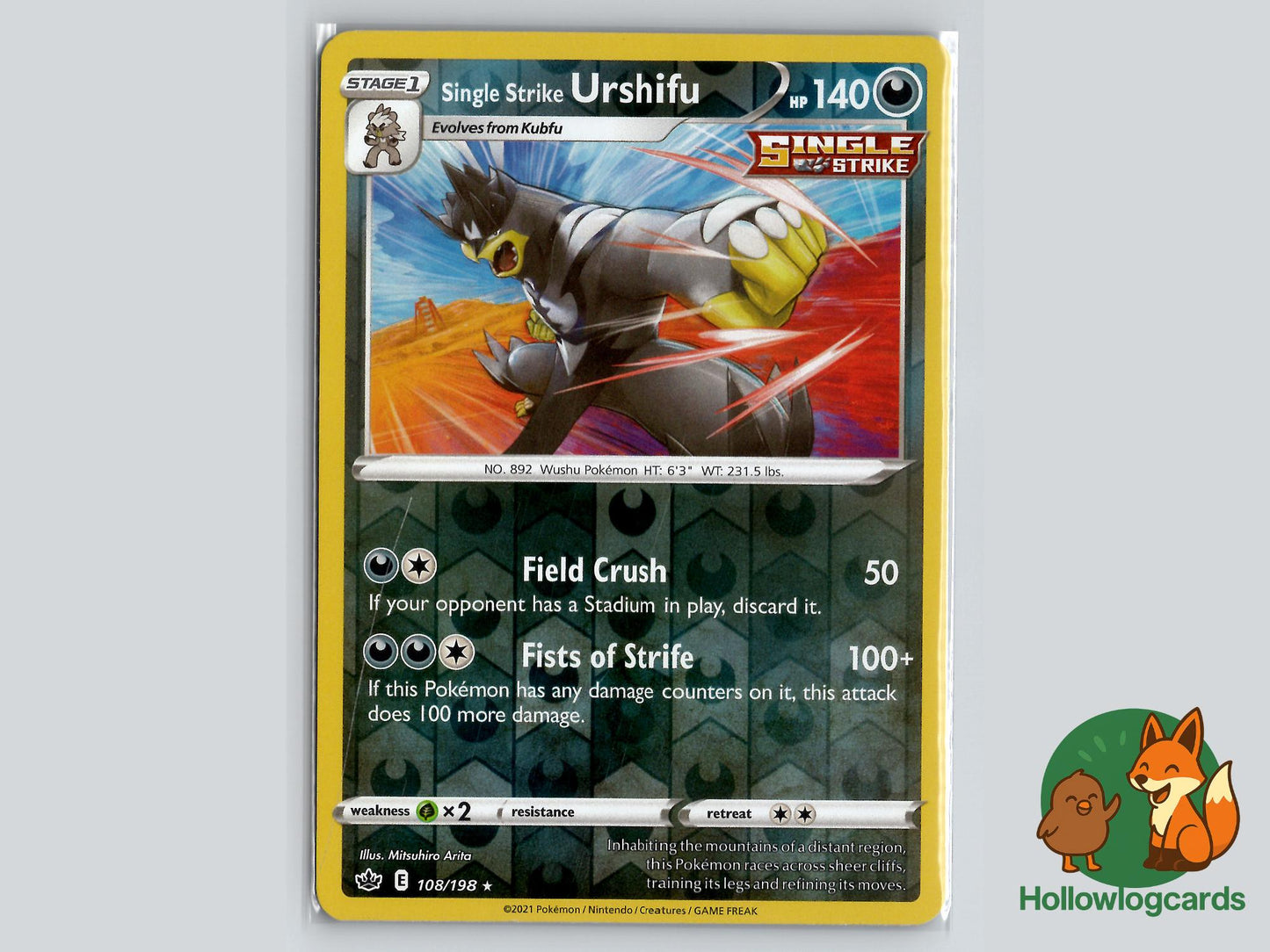 Single Strike Urshifu (108/198) - Chilling Reign Pokémon Card