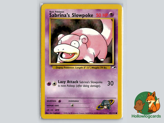 Sabrina's Slowpoke (95/132) - Gym Heroes Pokémon Card