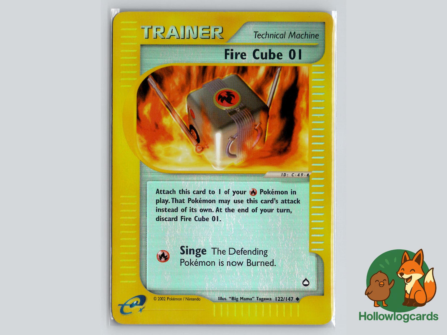 Fire Cube 01 (122/147) - Aquapolis Pokémon Card