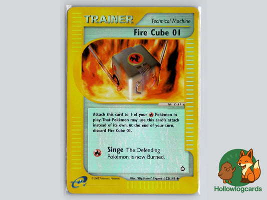 Fire Cube 01 (122/147) - Aquapolis Pokémon Card