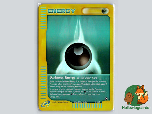 Darkness Energy (142/147) - Aquapolis Pokémon Card