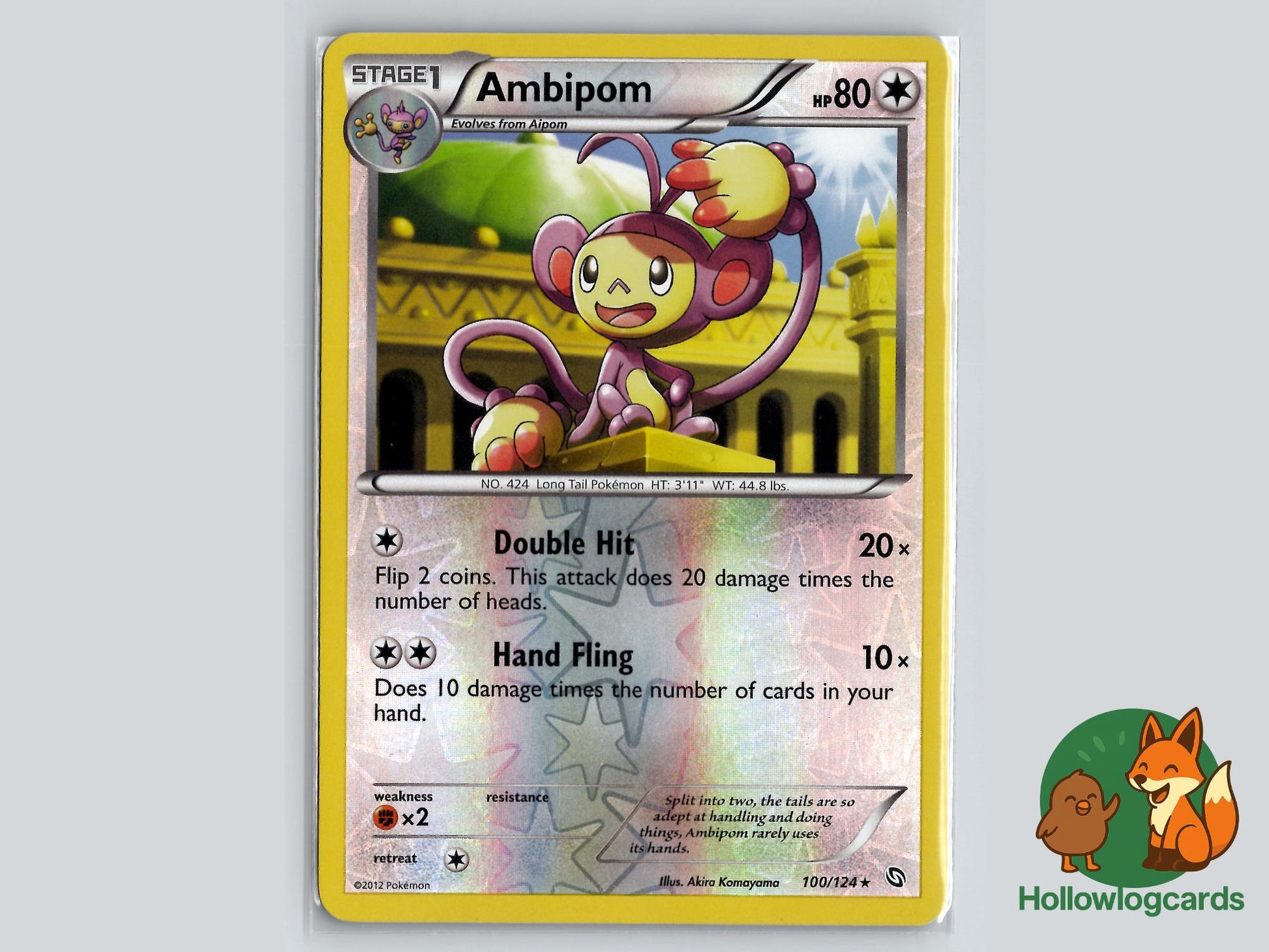 Ambipom (100/124) - Dragons Exalted Pokémon Card
