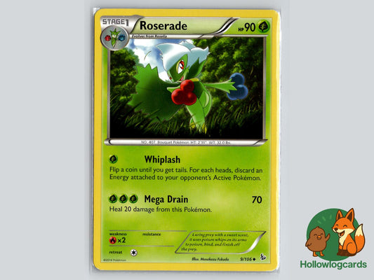 Roserade (9/106) - Flashfire Pokémon Card