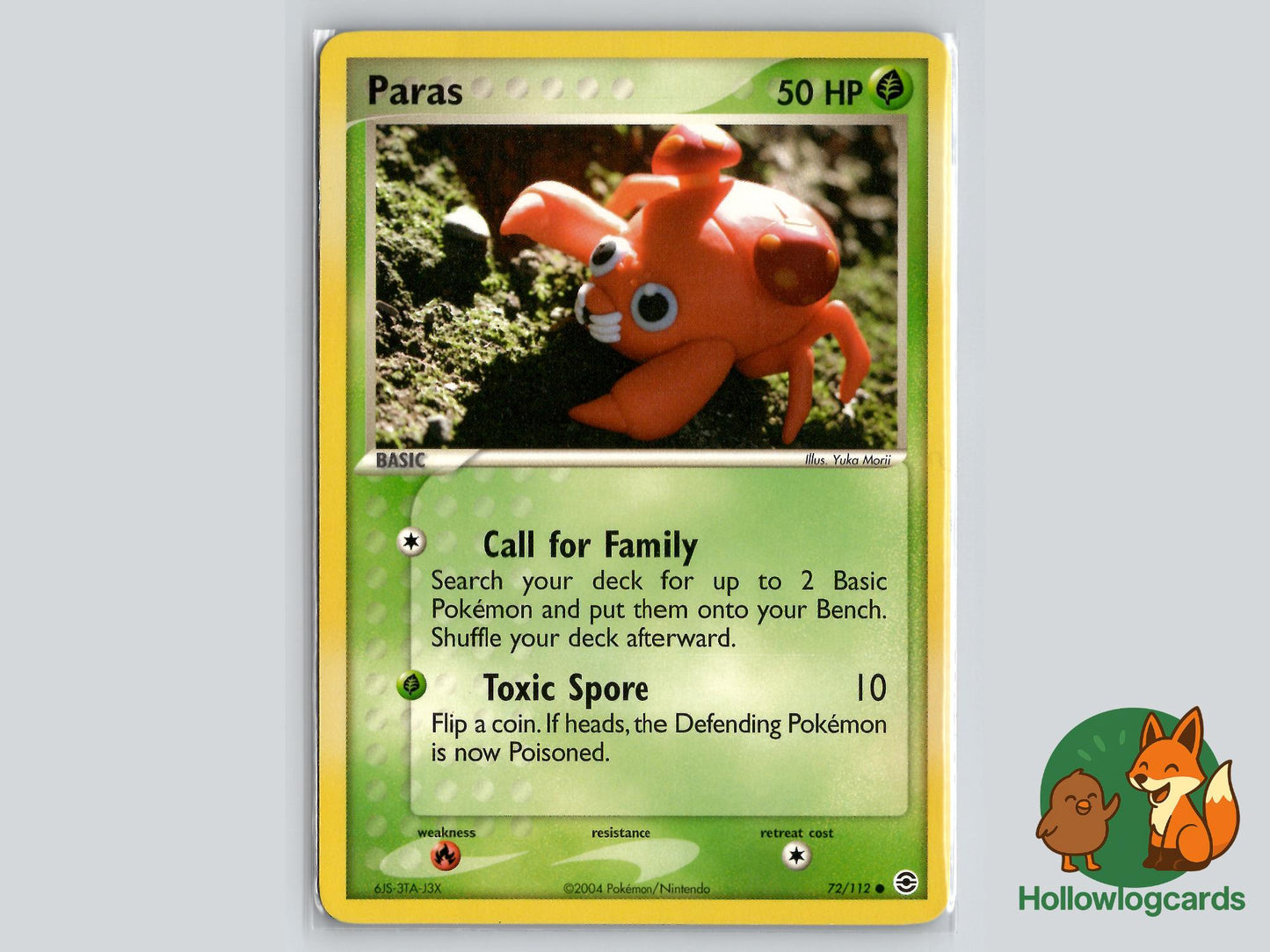 Paras (72/112) - FireRed & LeafGreen Pokémon Card