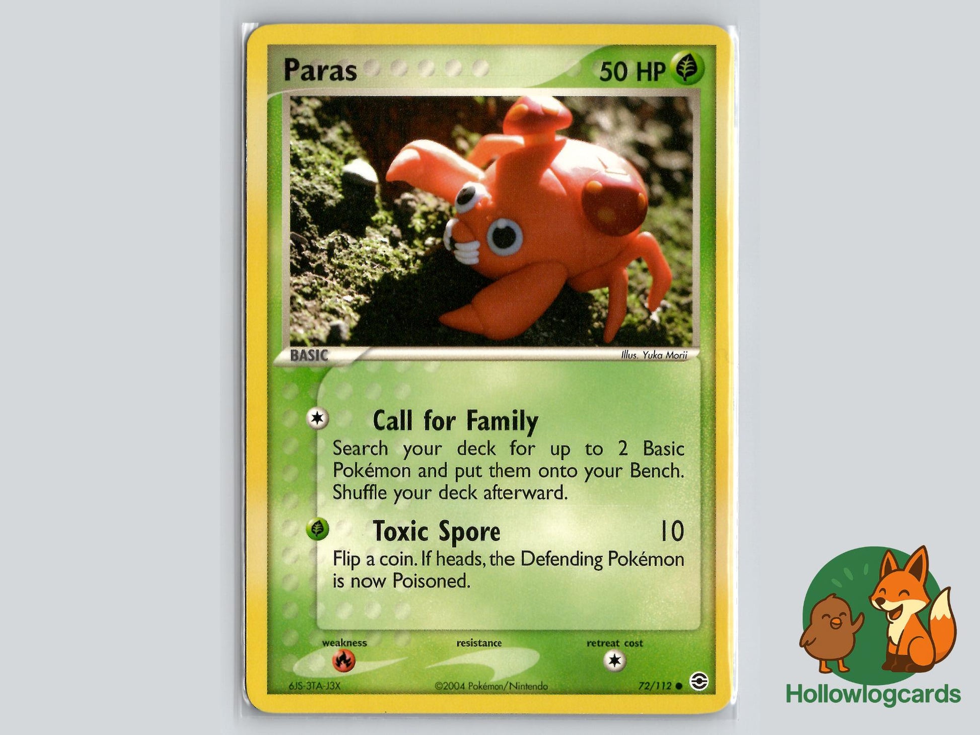 Paras (72/112) - FireRed & LeafGreen Pokémon Card