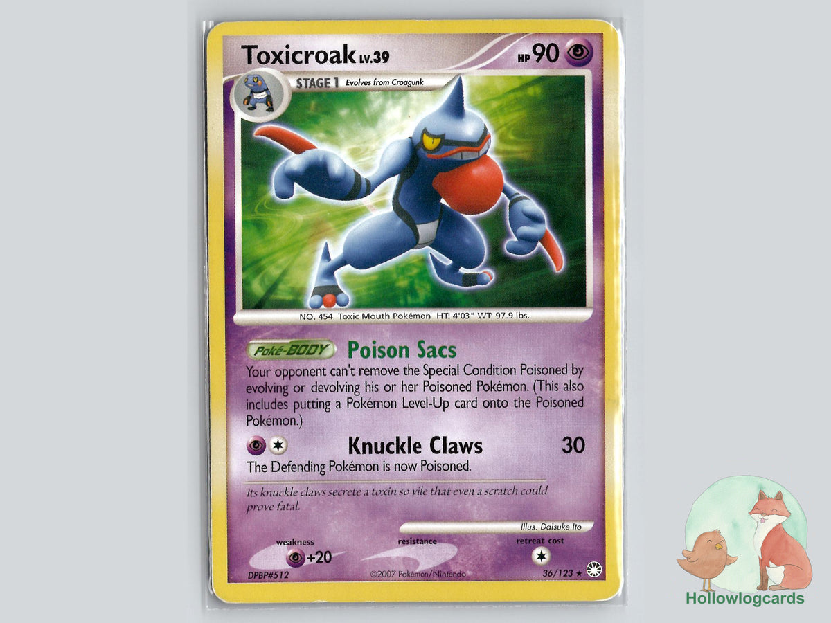 Toxicroak (36/123) - Mysterious Treasures Pokémon Card