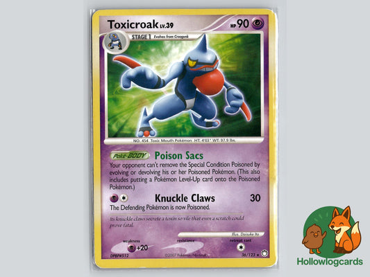 Toxicroak (36/123) - Mysterious Treasures Pokémon Card