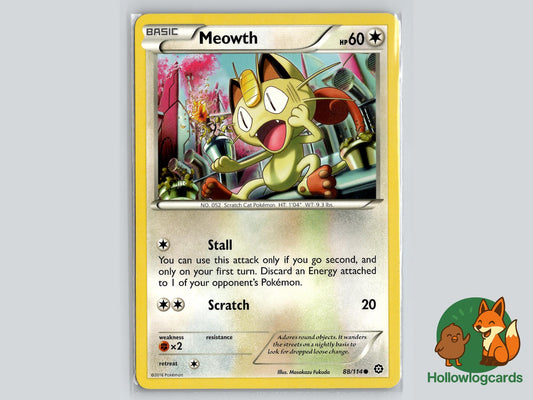 Meowth (88/114) - Steam Siege Pokémon Card