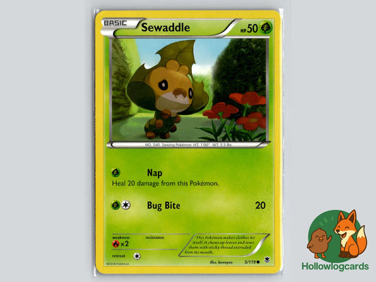 Sewaddle (5/119) - Phantom Forces Pokémon Card