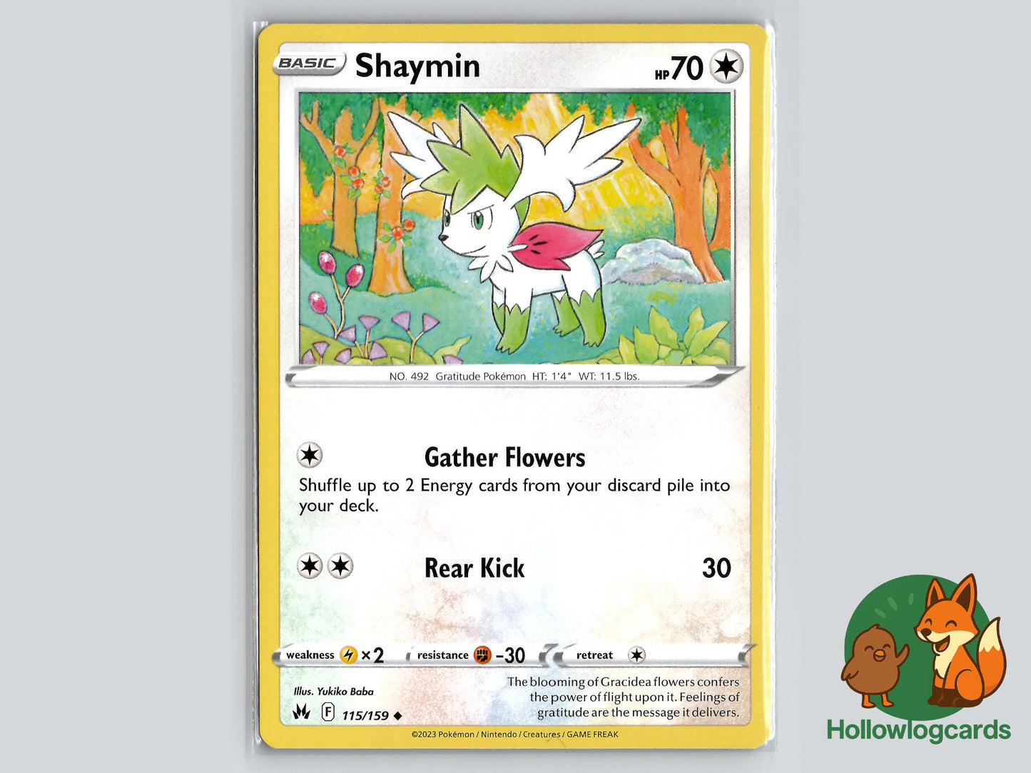 Shaymin (115/159) - Crown Zenith Pokémon Card