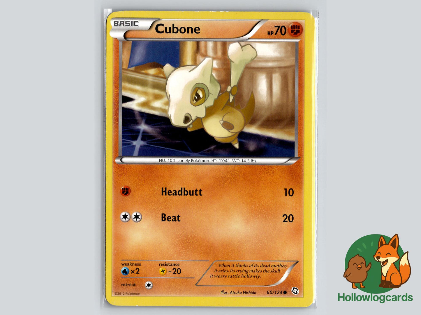 Cubone (60/124) - Dragons Exalted Pokémon Card