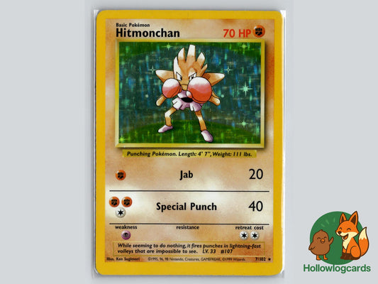 Hitmonchan (7/102) - Base Pokémon Card