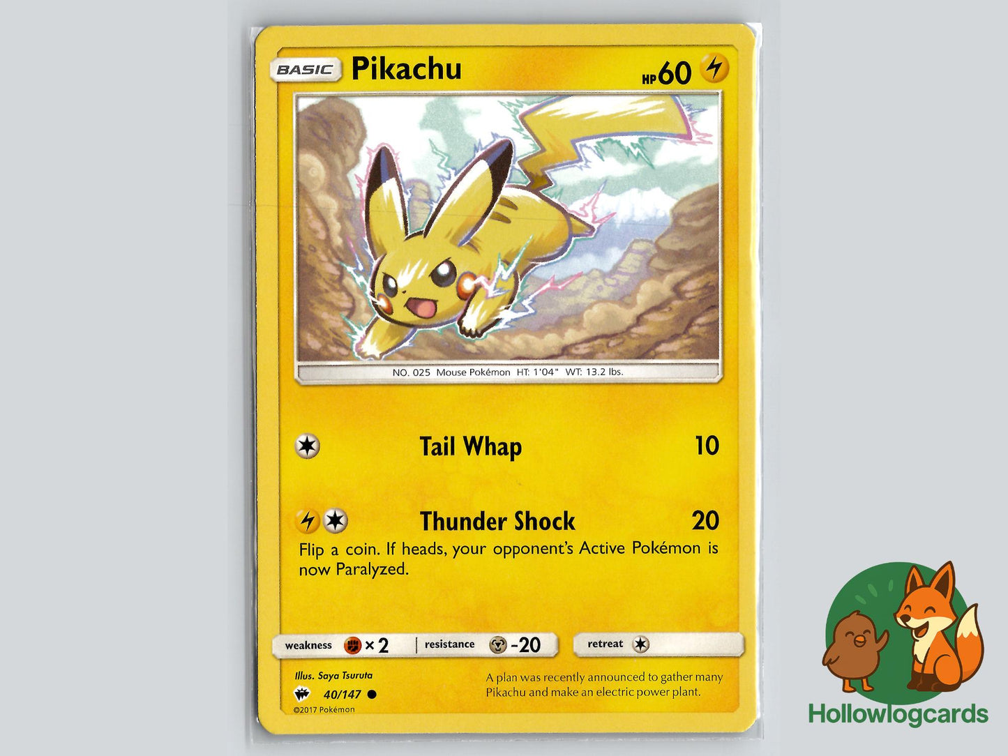 Pikachu (40/147) - Burning Shadows Pokémon Card